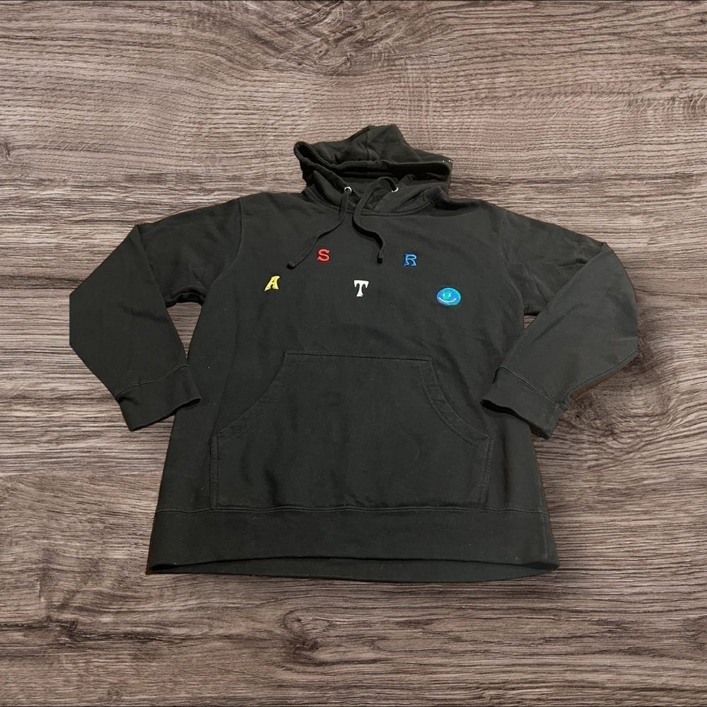 Astroworld Travis Scott Black Scattered Sweatshirt Hoodie Size Medium
